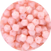 14mm Hexagon - Pearl Baby Pink