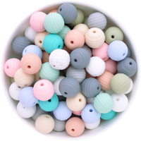 15mm Round Beehive Silicone Bead