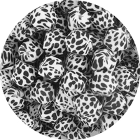 17mm Hexagon Dalmatian Print - White