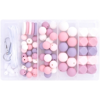 Coin Silicone Bead Jewellery Kit - Heirloom Rose