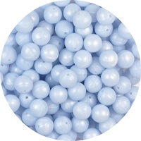 15mm Round - Pearl Baby Blue