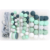 Coin Silicone Bead Jewellery Kit - Mint Storm