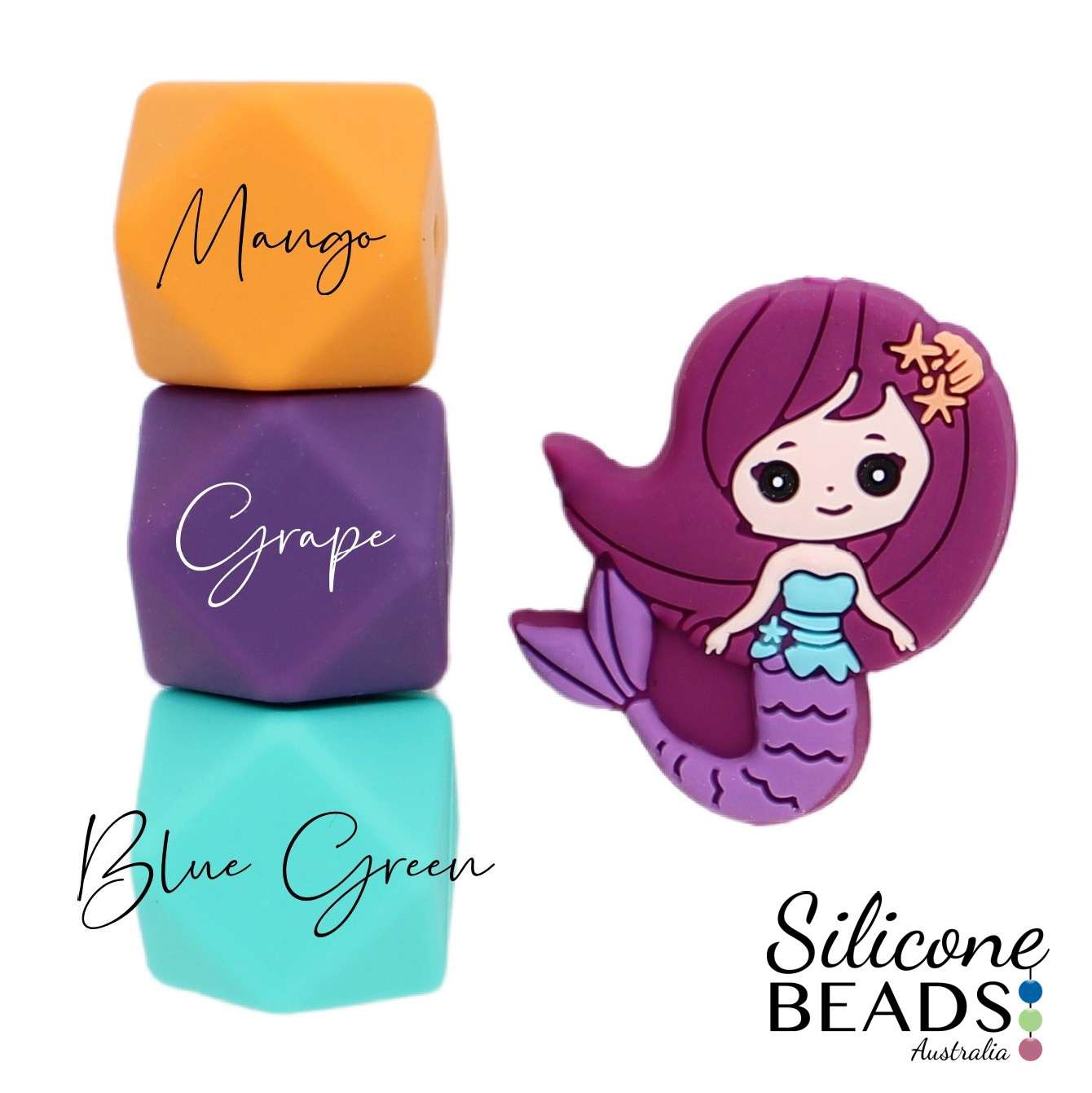 Mermaid Iridescent Beads - Wholesale Silicone Wood Beads Australia - AJ  Craft Supplies