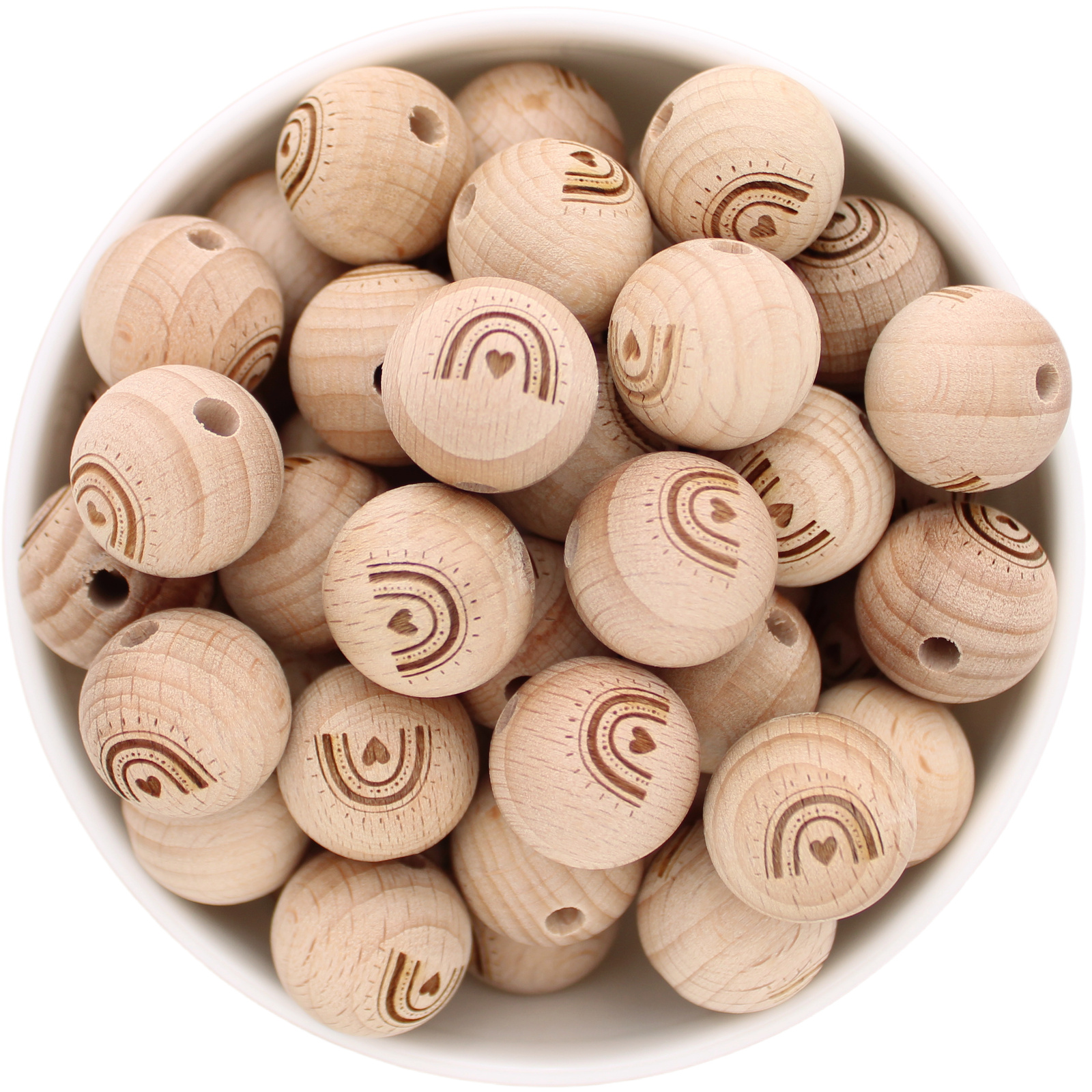 26pcs Alphabet A~Z Beech Wood Beads 🌳🔠 – RainbowShop for Craft