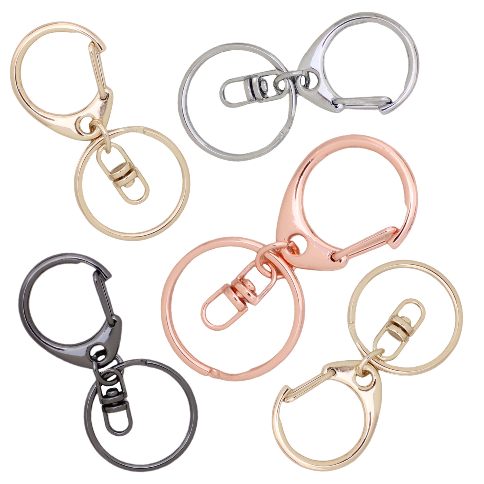 WHOLESALE 25mm Keyring and Clip