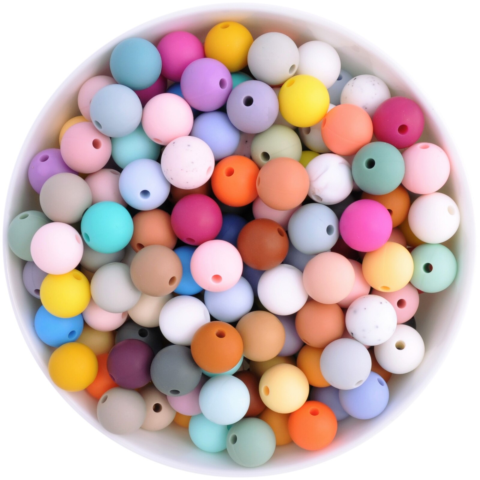 12mm Baby Blue Round Silicone Beads