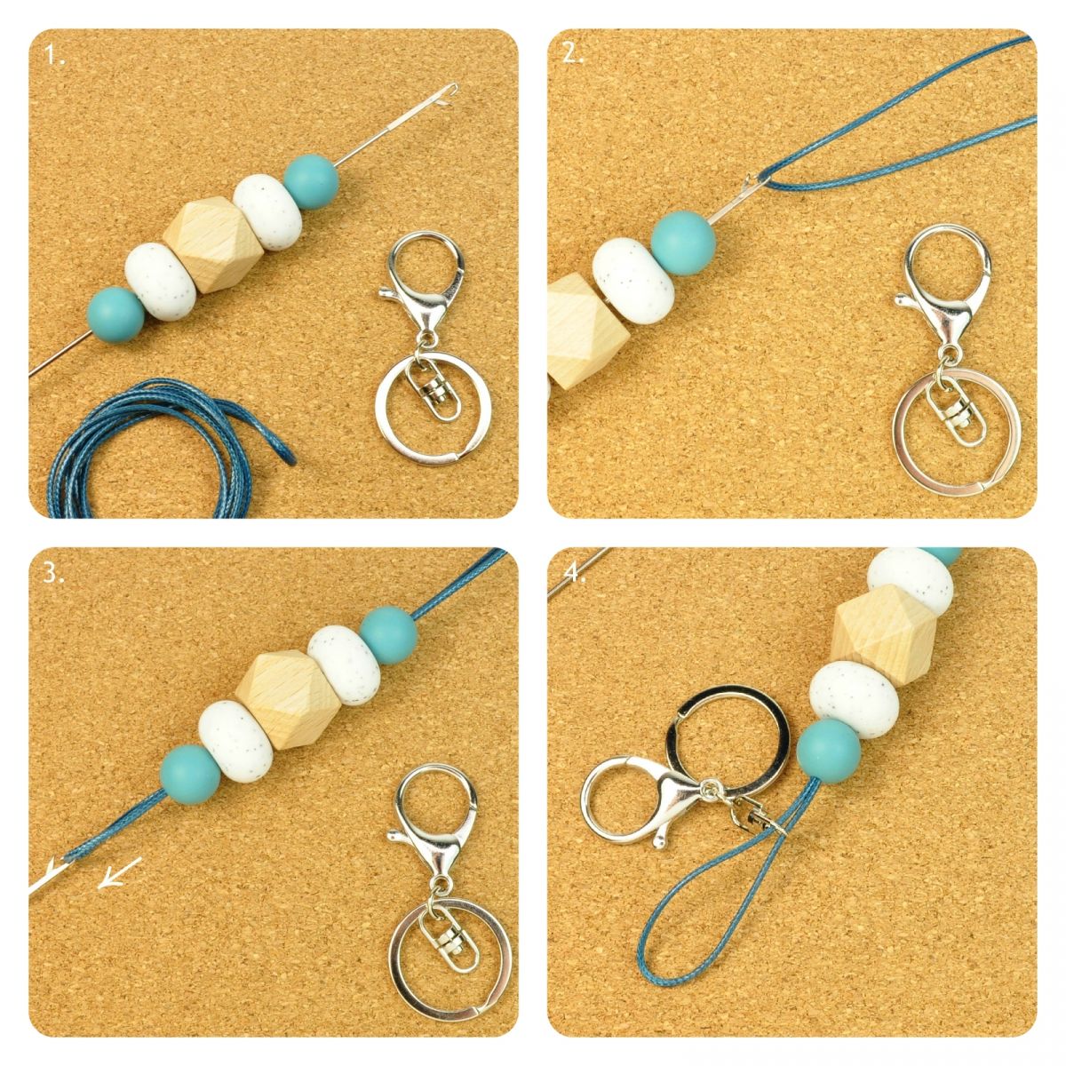 DIY Hints and Tips Double Threading Cord Through Beads