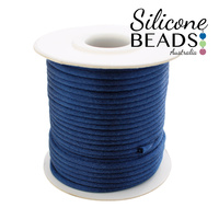 Clearance PRE-CUT 110cm lengths 10pk - 2mm Navy Nylon Satin Cord 