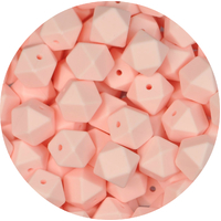 17mm Hexagon 100pk - Baby Pink