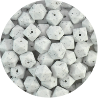 17mm Hexagon 100pk - White Granite