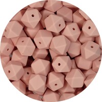 17mm Hexagon 100pk - Dusky Rose