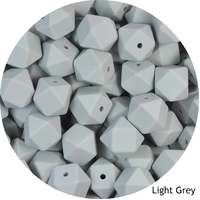 17mm Hexagon 100pk - Light Grey