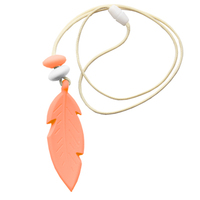 Nibbly Bits Feather Pendant - Apricot Spritz