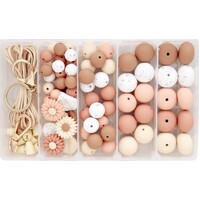 Daisy Silicone Bead Jewellery Kit - Peaches & Cream