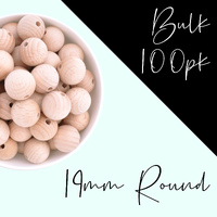 Beech Wood 19mm Round Bulk 100pk