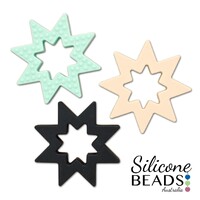 Starburst Silicone Teether - Cream