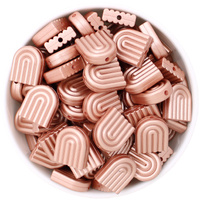 Arch Silicone Bead - Brushed Rose Gold Print