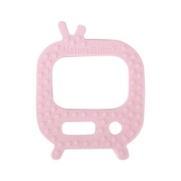 CLEARANCE Nature Bubz Retro TV Teether - Pastel Pink