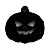Acrylic Halloween Pumpkin Charm - Black