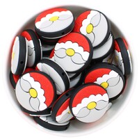 Santa Disc Silicone Bead