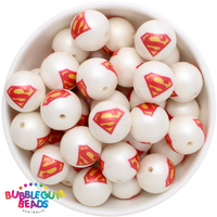 Bubblegum Bead 20mm - Superman 10pk