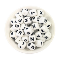 Silicone Bead 15mm - Lower & Upper Case Letters 20pk