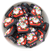 Christmas Santa Sleigh Silicone Bead