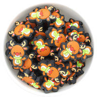 Christmas Reindeer Silicone Bead