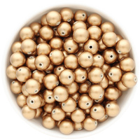 Bubblegum Bead 12mm - Matte Metallic - Gold