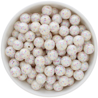 12mm Bubblegum Bead - Spring Sprinkle