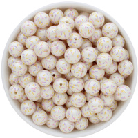 12mm Bubblegum Bead -  Summer Sprinkle