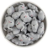 Elephant 3D Silicone Bead