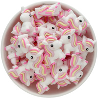 Unicorn 3D Silicone Bead - Pink