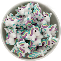 Unicorn 3D Silicone Bead - Turquoise