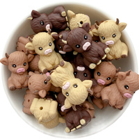 Highland Cow 3D Silicone Bead