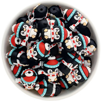 Christmas Penguin 3D Silicone Bead