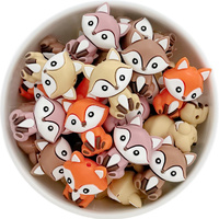 3D Fox Silicone Bead