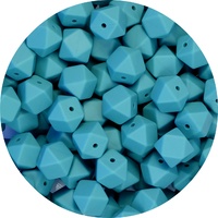14mm Hexagon - Teal Blue