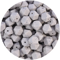 14mm Hexagon - Stone Granite