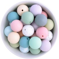 22mm Round Silicone Bead