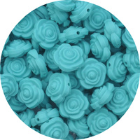 CLEARANCE 20mm Flower Turquoise