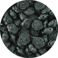 20mm Flower Smokey Black