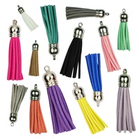 Faux Suede Tassels - SILVER TOP