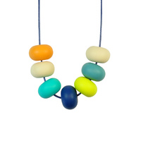 Abacus Bead Silicone Necklace C