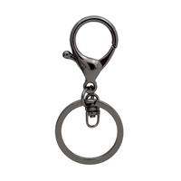 Keyring and Lobster Clasp - Gunmetal 