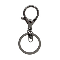 Keyring and Lobster Clasp - Gunmetal