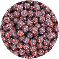 12mm Round Leopard Print - Rust *discontinued*