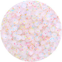 9mm Round - Clear Confetti