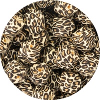 17mm Hexagon Leopard Print - Cream