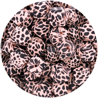 17mm Hexagon Dalmatian Print - Peachy